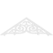 Ekena Millwork Pitch Athens Architectural Grade PVC Gable Pediment, 48"W x 16"H x 1"P (8/12) GPP048X016X100ATH - alternate 4